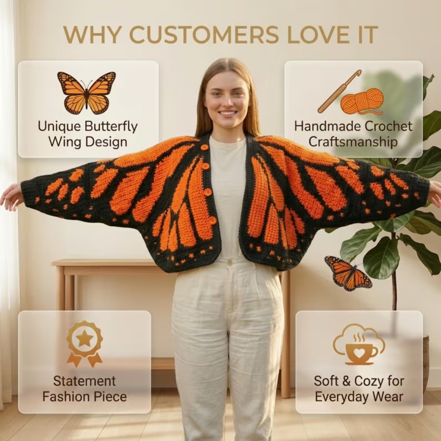Butterfly Knit Cardigan
