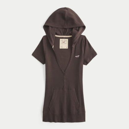 Henley Hooded Tee